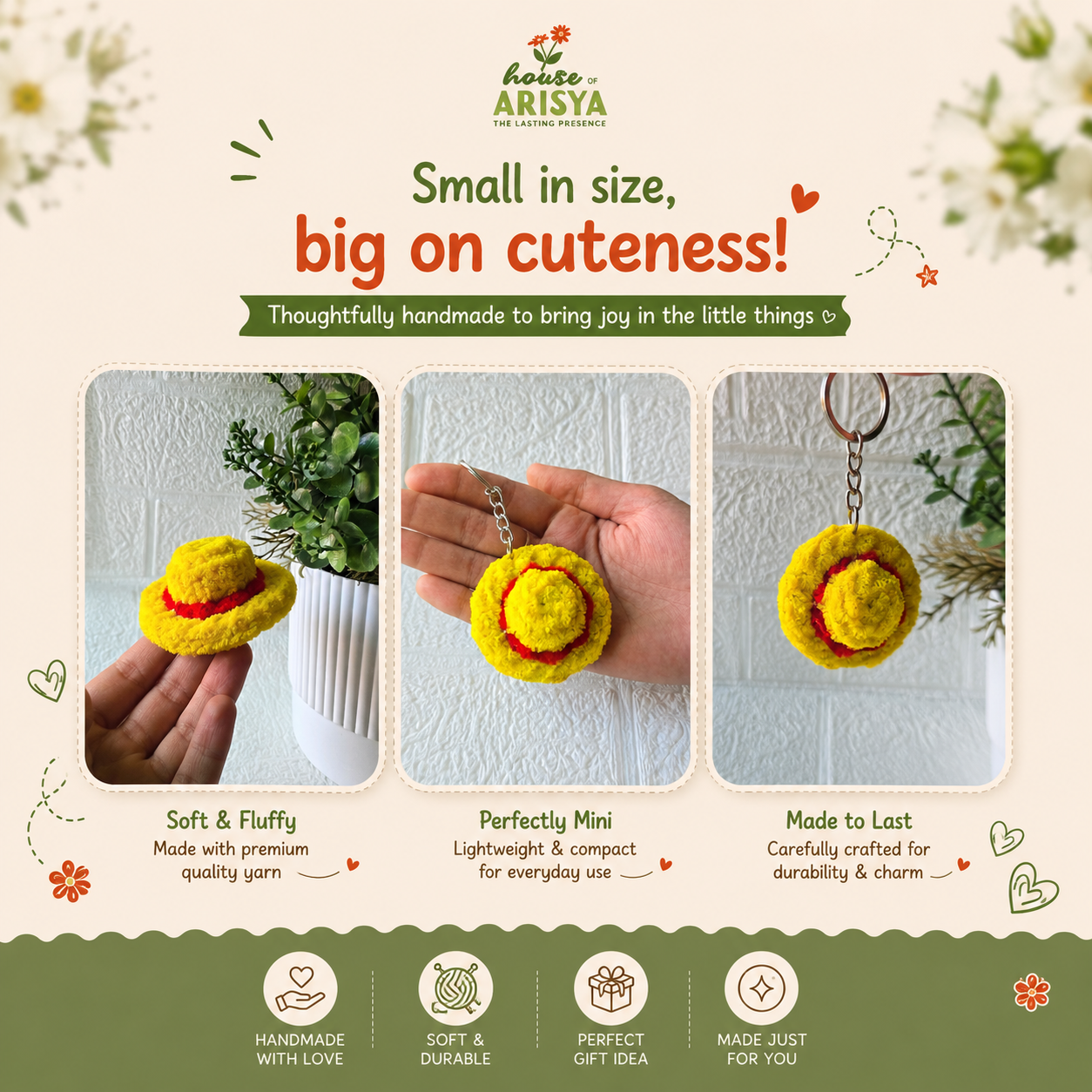 Mini Sunhat Keyring